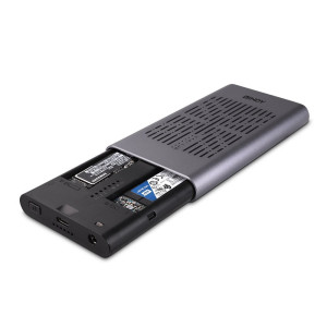Lindy 43382 Caixa para Discos Rígidos Compartimento SSD Prateado M.2 2