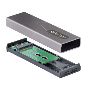 StarTech.com M2-USB-C-NVME-SATA Caixa para Discos Rígidos Compartimento SSD Cinzento M.2 2