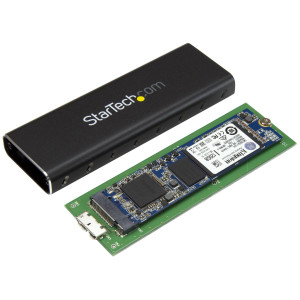 StarTech.com SM2NGFFMBU33 Caixa para Discos Rígidos Compartimento SSD Preto M.2 2
