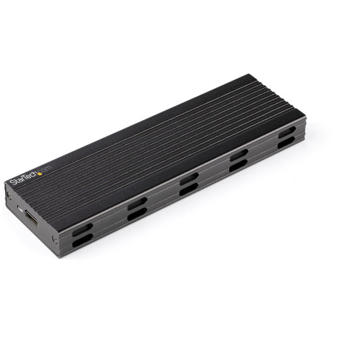 StarTech.com Caixa USB-C de 10 Gbps para M.2 NVMe ou SSD M.2 SATA - Caixa em alumínio SSD NGFF PCIe SATA M.2 externo portátil -