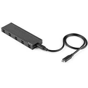StarTech.com Caixa USB-C de 10 Gbps para M.2 NVMe ou SSD M.2 SATA - Caixa em alumínio SSD NGFF PCIe SATA M.2 externo portátil - 2