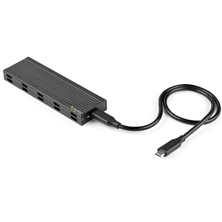 StarTech.com Caixa USB-C de 10 Gbps para M.2 NVMe ou SSD M.2 SATA - Caixa em alumínio SSD NGFF PCIe SATA M.2 externo portátil -