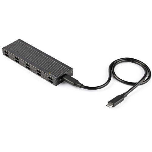 StarTech.com Caixa USB-C de 10 Gbps para M.2 NVMe ou SSD M.2 SATA - Caixa em alumínio SSD NGFF PCIe SATA M.2 externo portátil -