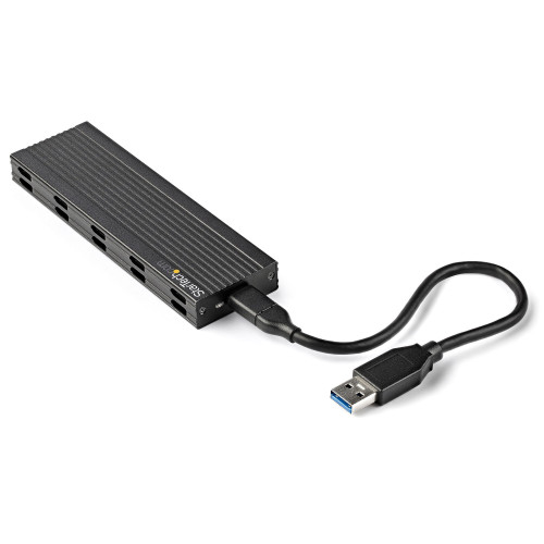 StarTech.com Caixa USB-C de 10 Gbps para M.2 NVMe ou SSD M.2 SATA - Caixa em alumínio SSD NGFF PCIe SATA M.2 externo portátil -