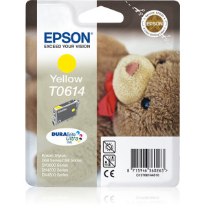 Epson Teddybear Tinteiro Amarelo T0614 Tinta DURABrite Ultra (c alarme RF+AM)