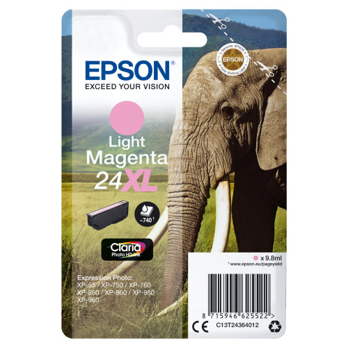 Epson Elephant C13T24364022 tinteiro 1 unidade(s) Original Magenta claro Epson Elephant C13T24364022 tinteiro 1 unidade(s) Original Magenta claro