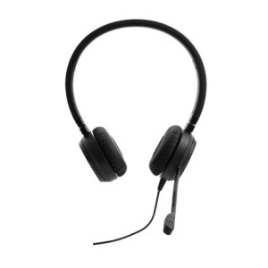 Lenovo Pro Wired Stereo VOIP Auscultadores Com fios Fita de cabeça Escritório Call center Preto