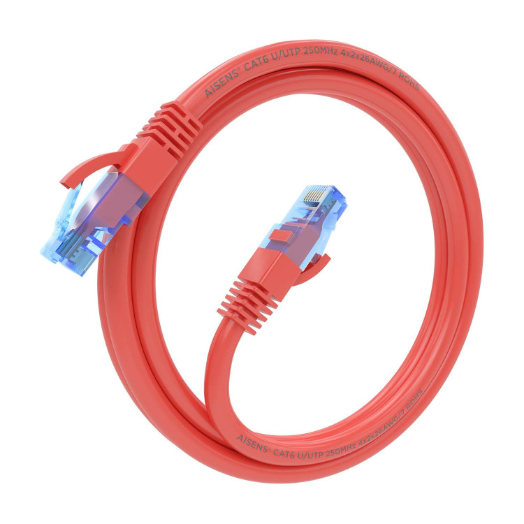 AISENS A135-0790 cabo de rede Vermelho 1,5 m Cat6 U UTP (UTP)