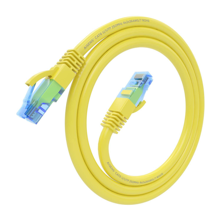 AISENS A135-0832 cabo de rede Amarelo 0,75 m Cat6 U UTP (UTP)