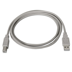 AISENS A101-0001 cabo USB USB 2.0 1 m USB A USB B Bege 2