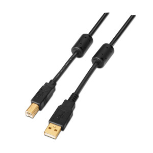 AISENS A101-0009 cabo USB USB 2.0 2 m USB A USB B Preto
