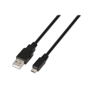 AISENS A101-0028 cabo USB USB 2.0 1,8 m USB A Micro-USB B Preto