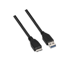 AISENS A105-0043 cabo USB USB 3.2 Gen 1 (3.1 Gen 1) 1 m USB A Micro-USB B Preto
