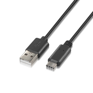 AISENS A107-0051 cabo USB USB 2.0 1 m USB A USB C Preto
