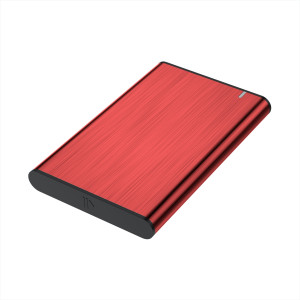 AISENS ASE-2525RED Caixa para Discos Rígidos Compartimento SSD Vermelho 2.5" 2