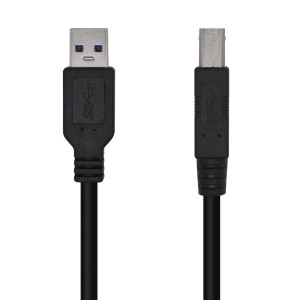 AISENS A105-0444 cabo USB USB 3.2 Gen 1 (3.1 Gen 1) 2 m USB A USB B Preto