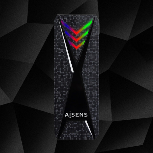 AISENS ASM2-RGB013B Caixa para Discos Rígidos Compartimento SSD Preto M.2