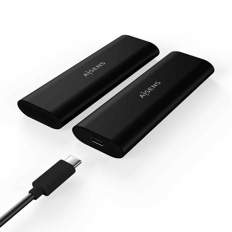 AISENS ASM2-014B Caixa para Discos Rígidos Compartimento SSD Preto M.2