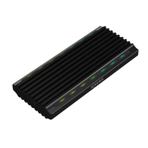 AISENS ASM2-RGB012B Caixa para Discos Rígidos Compartimento SSD Preto M.2