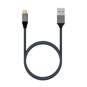 AISENS A107-0631 cabo USB USB 3.2 Gen 2 (3.1 Gen 2) 1 m USB C USB A Cinzento