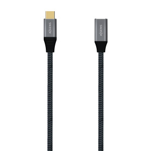 AISENS A107-0635 cabo USB USB4 Gen 2x2 1 m USB C Cinzento