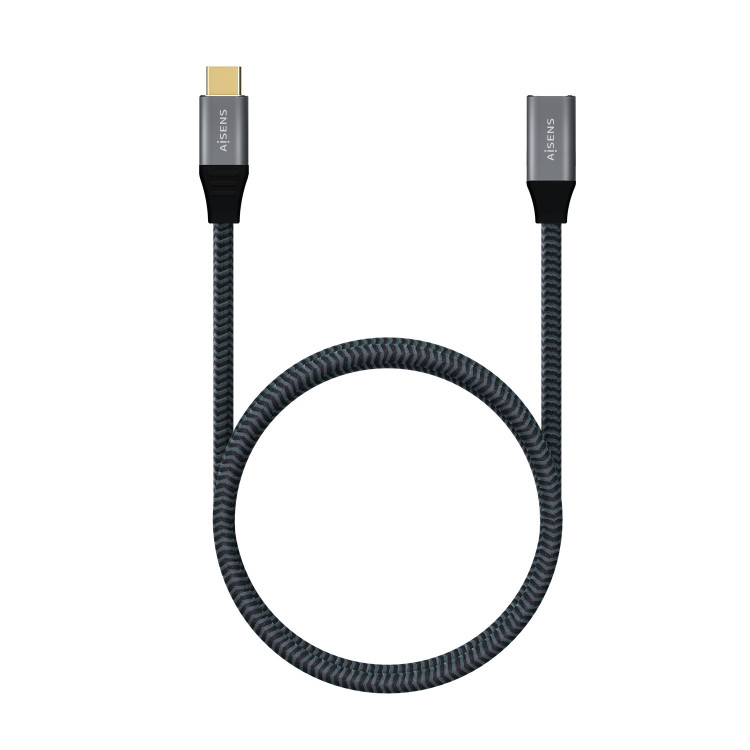 AISENS A107-0635 cabo USB USB4 Gen 2x2 1 m USB C Cinzento