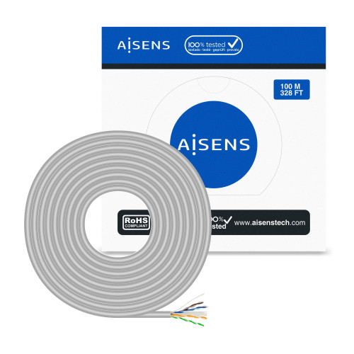 AISENS A135-0660 cabo de rede Cinzento 100 m Cat6 U UTP (UTP)