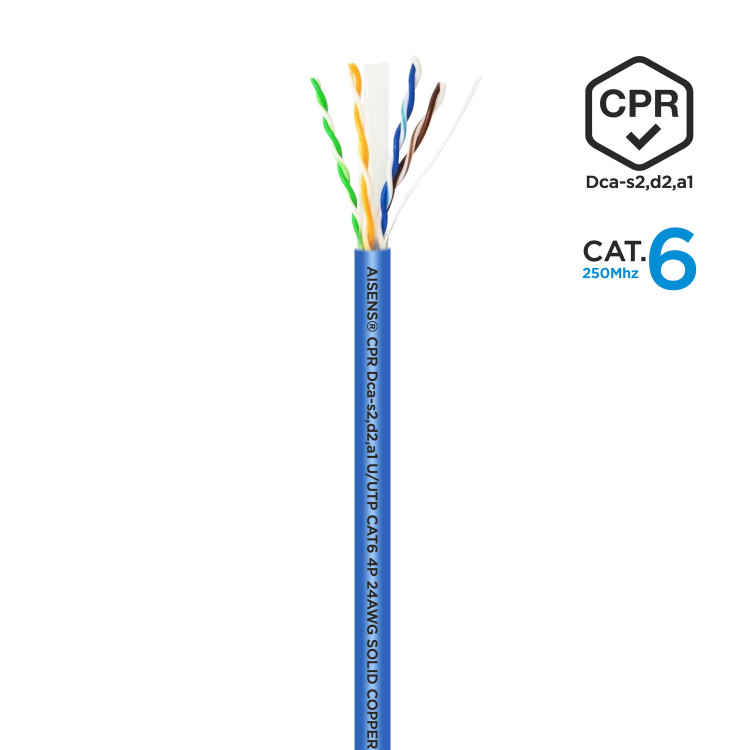 AISENS A135-0662 cabo de rede Azul 100 m Cat6 U UTP (UTP)