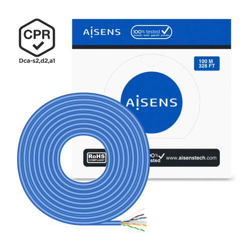 AISENS A135-0662 cabo de rede Azul 100 m Cat6 U UTP (UTP) AISENS A135-0662 cabo de rede Azul 100 m Cat6 U UTP (UTP)