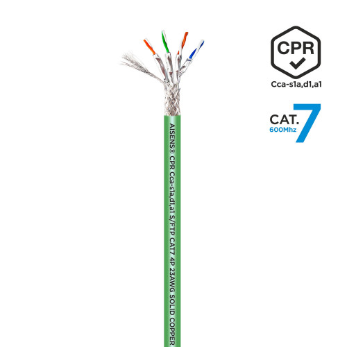 AISENS A146-0668 cabo de rede Verde 500 m Cat7 SF UTP (S-FTP) AISENS A146-0668 cabo de rede Verde 500 m Cat7 SF UTP (S-FTP)