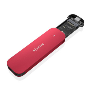 AISENS ASM2-027RED Caixa para Discos Rígidos Compartimento SSD Vermelho M.2 2
