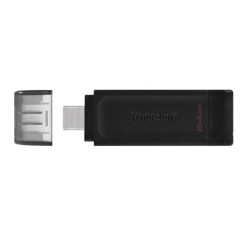 Kingston Technology DataTraveler 70 unidade de memória USB 64 GB USB Type-C 3.2 Gen 1 (3.1 Gen 1) Preto Kingston Technology DataTraveler 70 unidade de memória USB 64 GB USB Type-C 3.2 Gen 1 (3.1 Gen 1) Preto