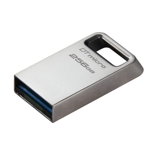 Kingston Technology DataTraveler Micro unidade de memória USB 256 GB USB Type-A 3.2 Gen 1 (3.1 Gen 1) Prateado Kingston Technology DataTraveler Micro unidade de memória USB 256 GB USB Type-A 3.2 Gen 1 (3.1 Gen 1) Prateado