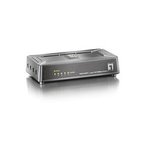 LevelOne FSW-0508TX switch de rede Não-gerido Fast Ethernet (10 100) Preto, Cinzento