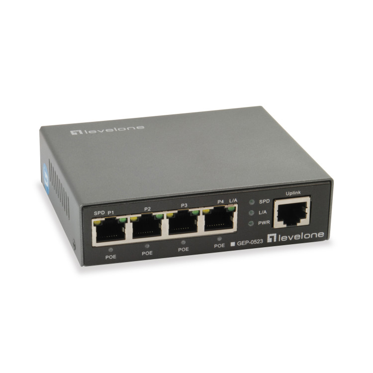 LevelOne GEP-0523 switch de rede Gigabit Ethernet (10 100 1000) Power over Ethernet (PoE) Preto