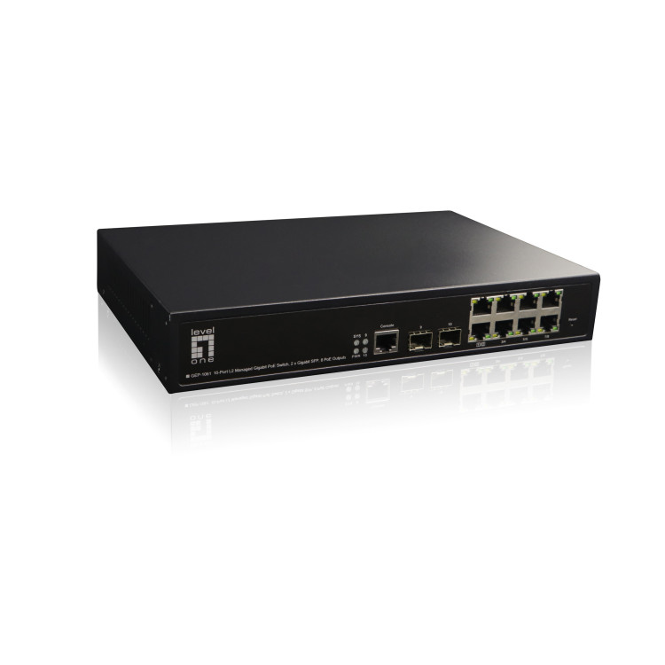 LevelOne GEP-1061 switch de rede Gerido L2 Gigabit Ethernet (10 100 1000) Power over Ethernet (PoE) Preto