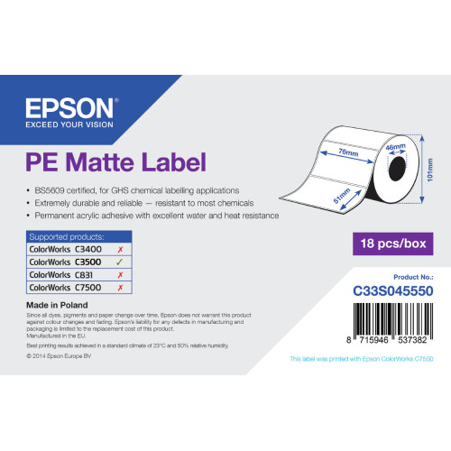Epson PE Matte Label Epson PE Matte Label