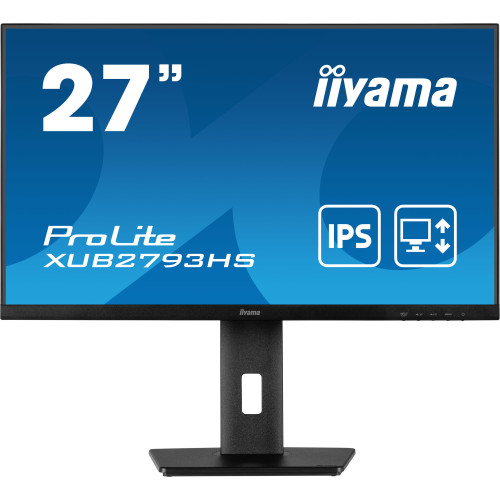 iiyama ProLite XUB2793HS-B7 monitor de ecrã 68,6 cm (27") 1920 x 1080 pixels Full HD LED Preto iiyama ProLite XUB2793HS-B7 monitor de ecrã 68,6 cm (27") 1920 x 1080 pixels Full HD LED Preto