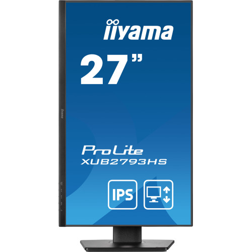 iiyama ProLite XUB2793HS-B7 monitor de ecrã 68,6 cm (27") 1920 x 1080 pixels Full HD LED Preto iiyama ProLite XUB2793HS-B7 monitor de ecrã 68,6 cm (27") 1920 x 1080 pixels Full HD LED Preto