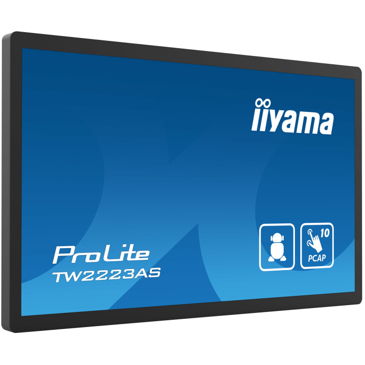 iiyama TW2223AS-B2 ecrã de sinalização Plasma interativo 54,6 cm (21.5") Wi-Fi 400 cd m² Full HD Preto Ecrã táctil Processador