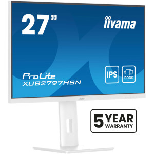 iiyama ProLite XUB2797HSN-W2 monitor de ecrã 68,6 cm (27") 1920 x 1080 pixels Full HD LED Branco
