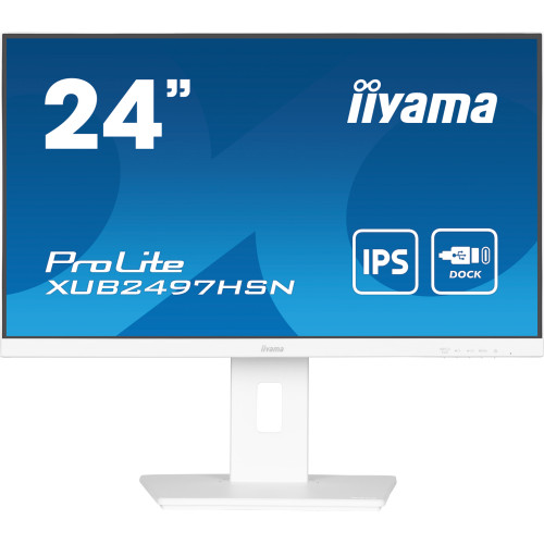 iiyama ProLite XUB2497HSN-W2 monitor de ecrã 60,5 cm (23.8") 1920 x 1080 pixels Full HD LED Branco iiyama ProLite XUB2497HSN-W2 monitor de ecrã 60,5 cm (23.8") 1920 x 1080 pixels Full HD LED Branco