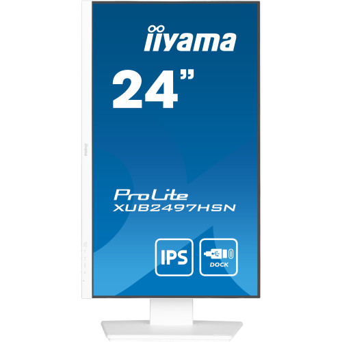 iiyama ProLite XUB2497HSN-W2 monitor de ecrã 60,5 cm (23.8") 1920 x 1080 pixels Full HD LED Branco iiyama ProLite XUB2497HSN-W2 monitor de ecrã 60,5 cm (23.8") 1920 x 1080 pixels Full HD LED Branco
