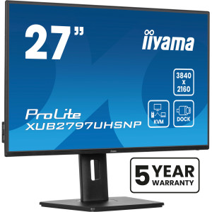 iiyama ProLite XUB2797UHSNP-B1 monitor de ecrã 68,6 cm (27") 3840 x 2160 pixels 4K Ultra HD LED Preto