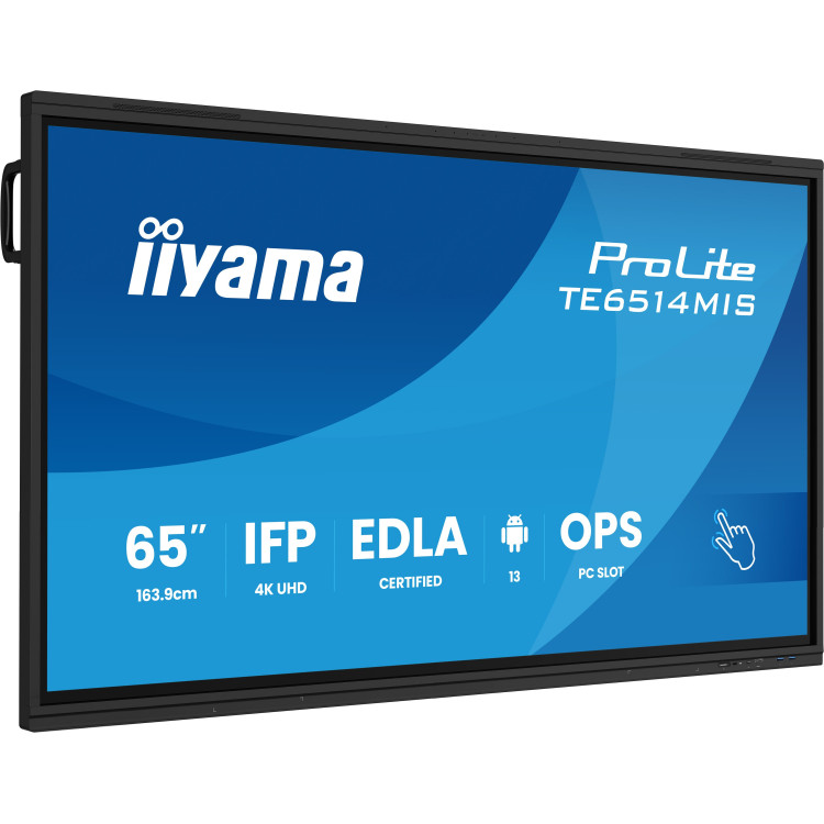 iiyama PROLITE TE6514MIS-B2AG Plasma digital 165,1 cm (65") LCD Wi-Fi 435 cd m² 4K Ultra HD Preto Ecrã táctil Processador