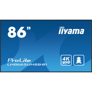 iiyama LH8665UHSB-B1 ecrã de sinalização Design de quiosque 2,18 m (86") LED Wi-Fi 800 cd m² 4K Ultra HD Preto Processador 2