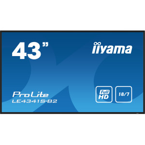 iiyama PROLITE LE4341S-B2 Plasma digital 108 cm (42.5") LCD 350 cd m² Full HD Preto 18 7 2