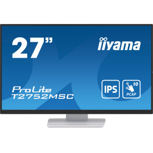 iiyama ProLite T2752MSC-W1 monitor de ecrã 68,6 cm (27") 1920 x 1080 pixels Full HD LED Ecrã táctil Branco 2