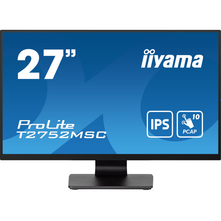 iiyama ProLite T2752MSC-B1 monitor de ecrã 68,6 cm (27") 1920 x 1080 pixels Full HD LED Ecrã táctil Preto