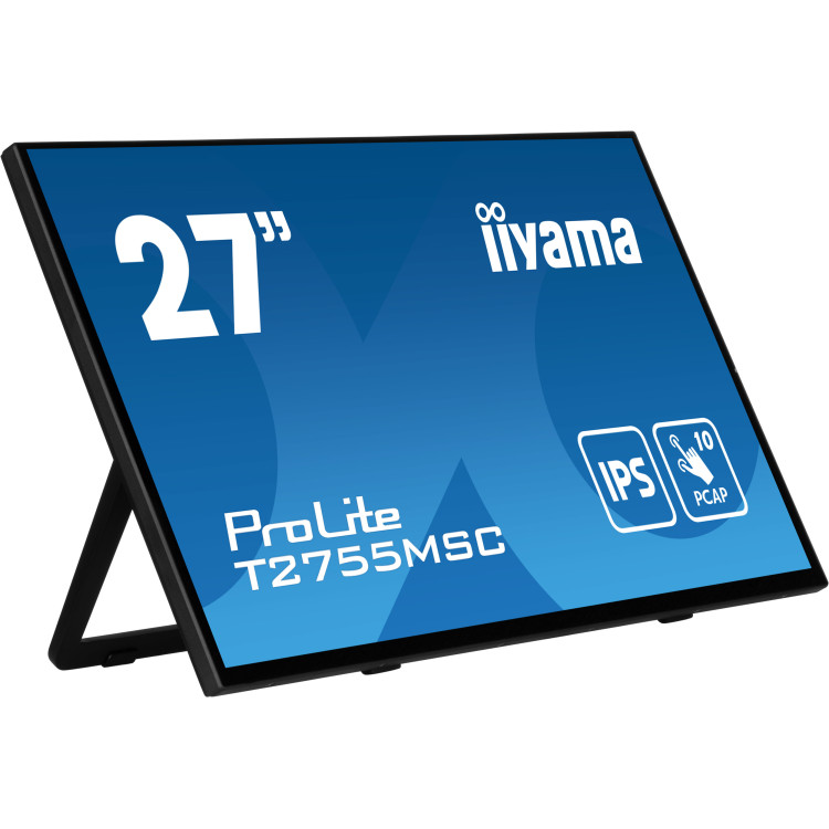 iiyama ProLite T2755MSC-B1 monitor de ecrã 68,6 cm (27") 1920 x 1080 pixels Full HD LED Ecrã táctil Tampo de mesa Preto